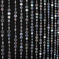 FlavorThings 3ft x 6ft Iridescent Faux Crystal Beaded Curtain