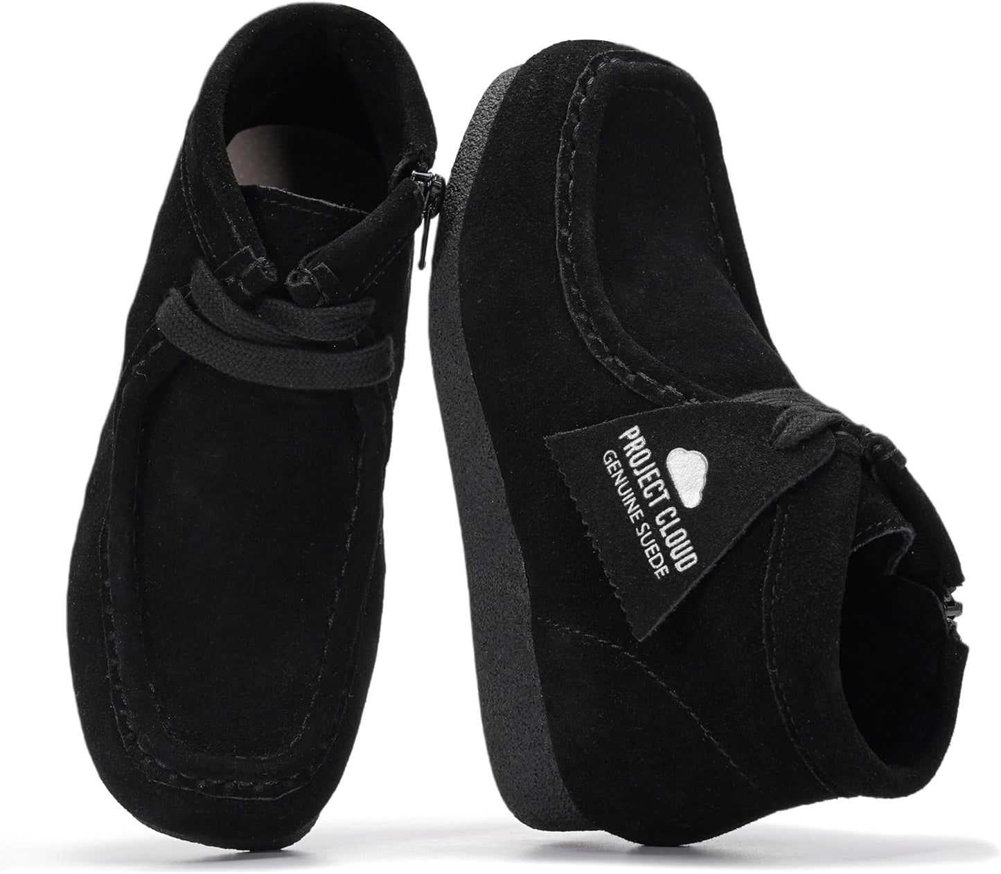 Project Cloud Kids Boots: Genuine Leather Chukka Non-Slip Shoes