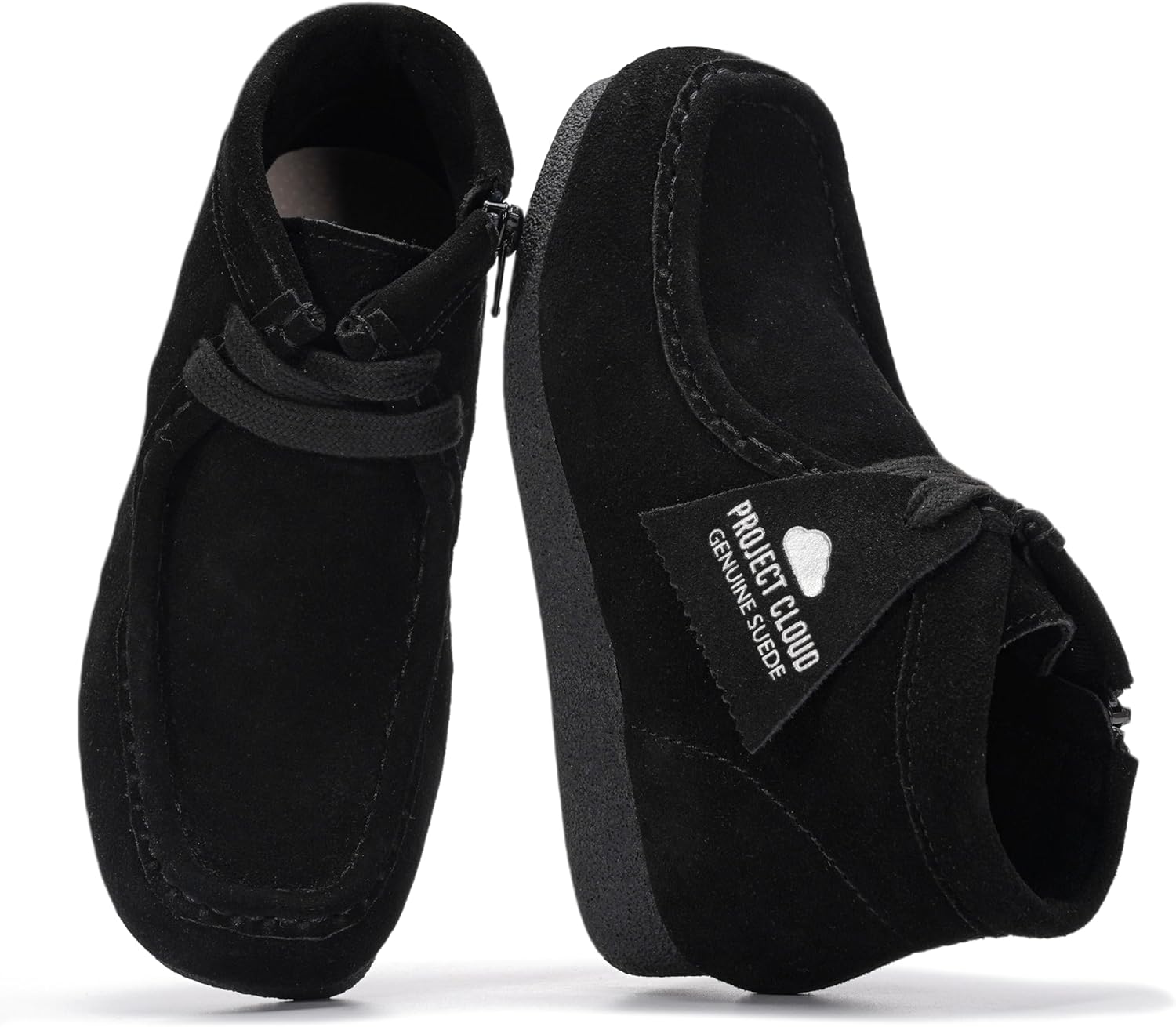 Project Cloud Kids Boots: Genuine Leather Chukka Non-Slip Shoes