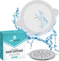 Disposable Shower Drain Hair Catcher Mesh Stickers 100 Pack - Easy