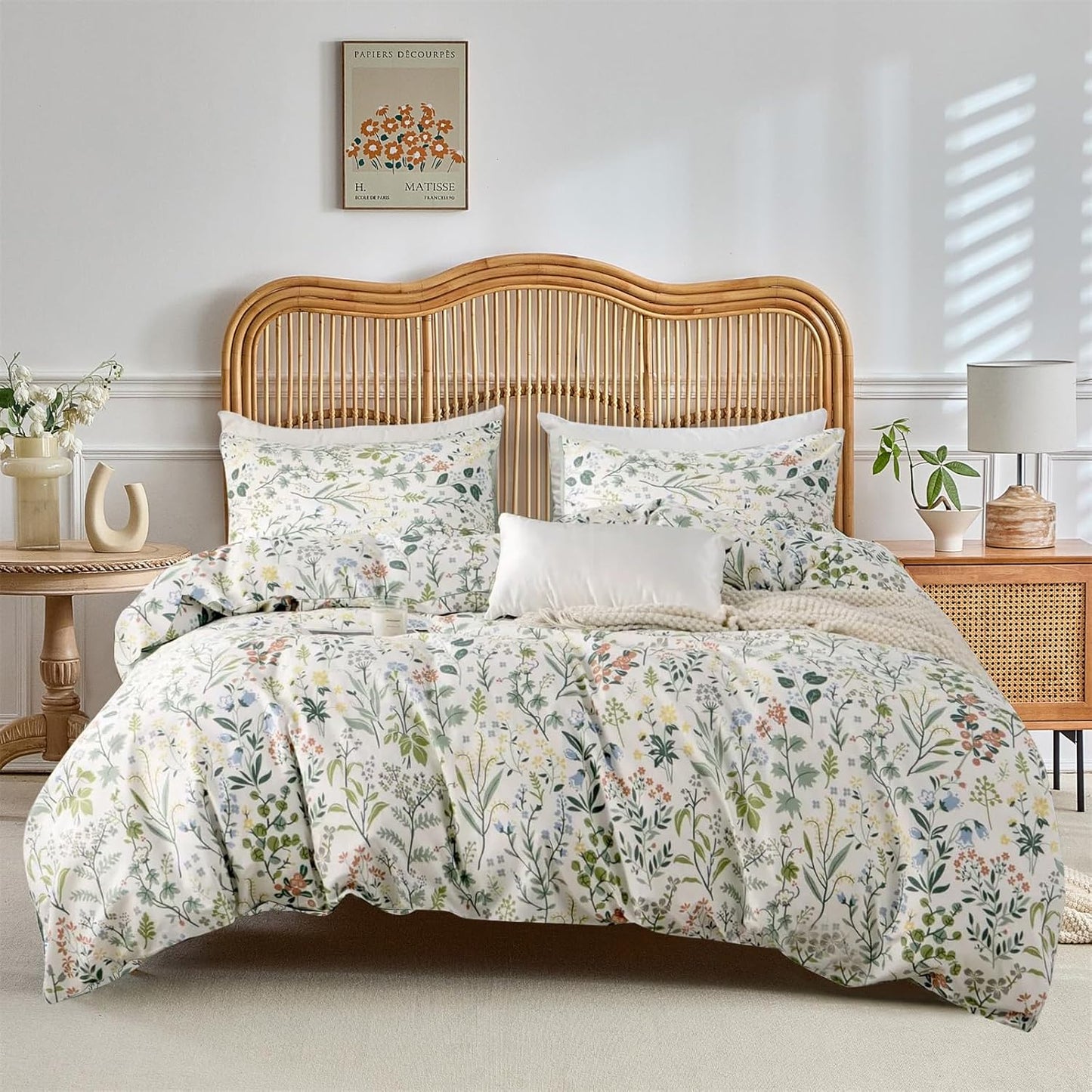 VM VOUGEMARKET Twin XL Comforter Set with Floral Design