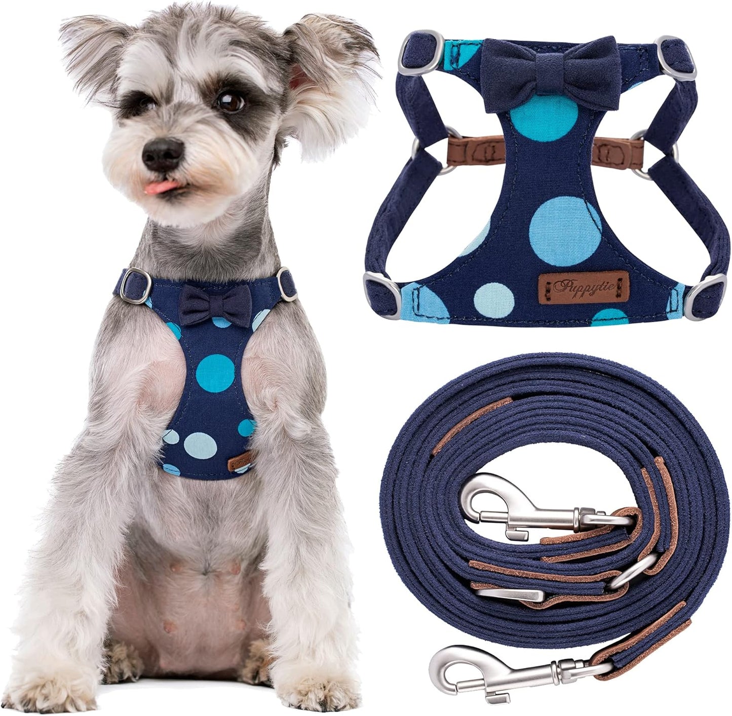 Puppytie No Pull Small Dog Harness with Multifunction Leash