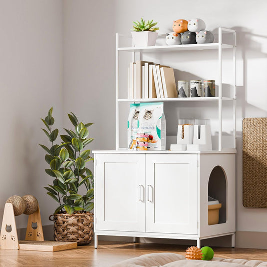 Cozy Castle Litter Box Enclosure for Cats, 57in Cat Furniture