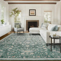 AMADA HOMEFURNISHING 8x10 Area Rug - Washable Low-Profile for Living