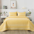 Andency Yellow Quilt Set California King - Lightweight Reversible Boho