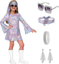 Girls Disco Costume 70s Outfit for Kids - Complete Halloween Set