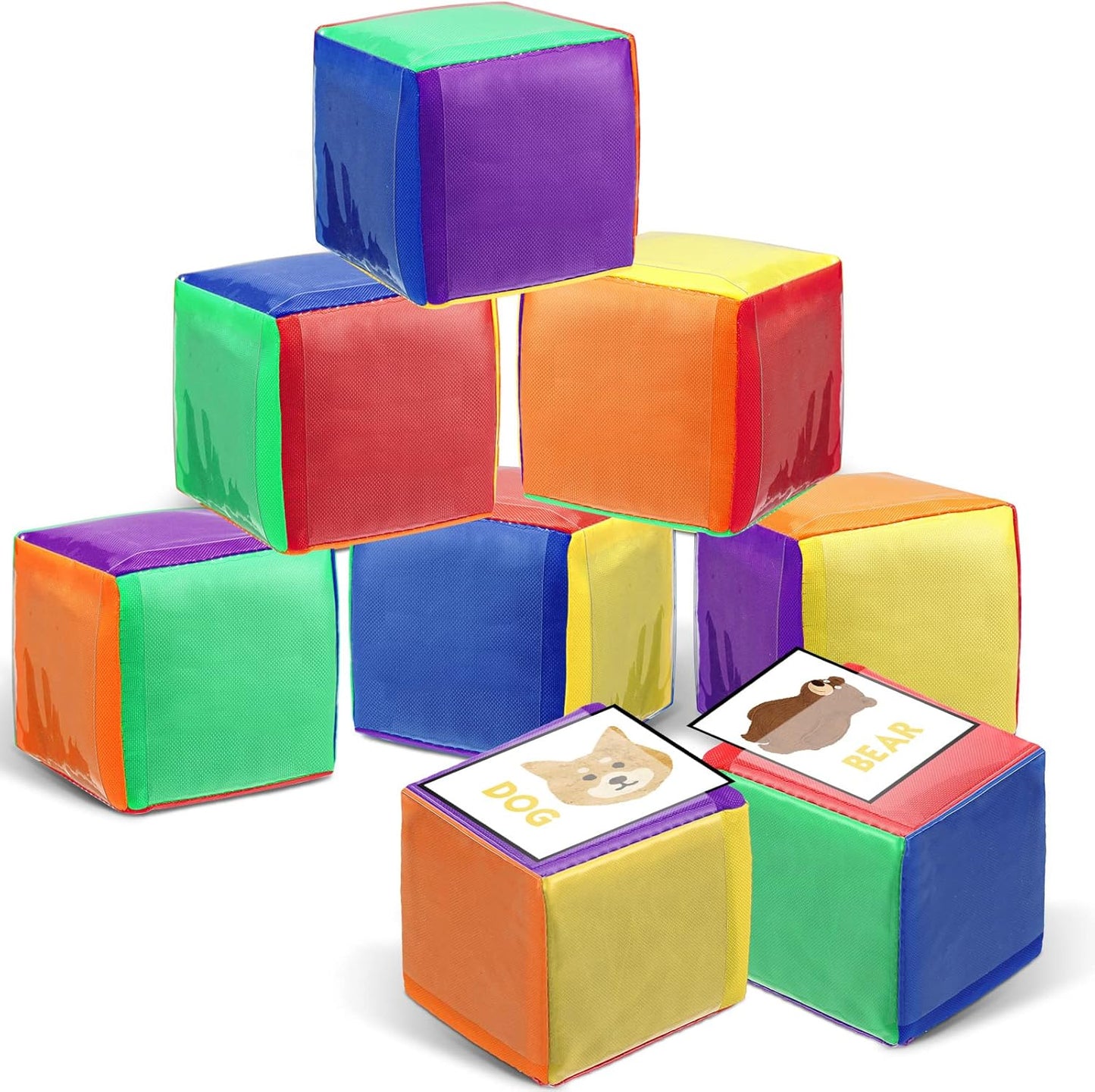 Yilloog 3.15 Inch DIY Photo Pocket Dice for Classroom Fun