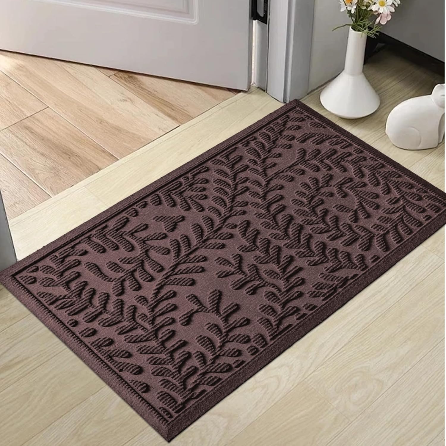 Absorbent Dirt Trapping Welcome Door Mat for Indoor Outdoor Use