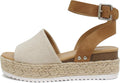 Soda Topic Open Toe Buckle Ankle Strap Espadrilles (Style Z5WN)