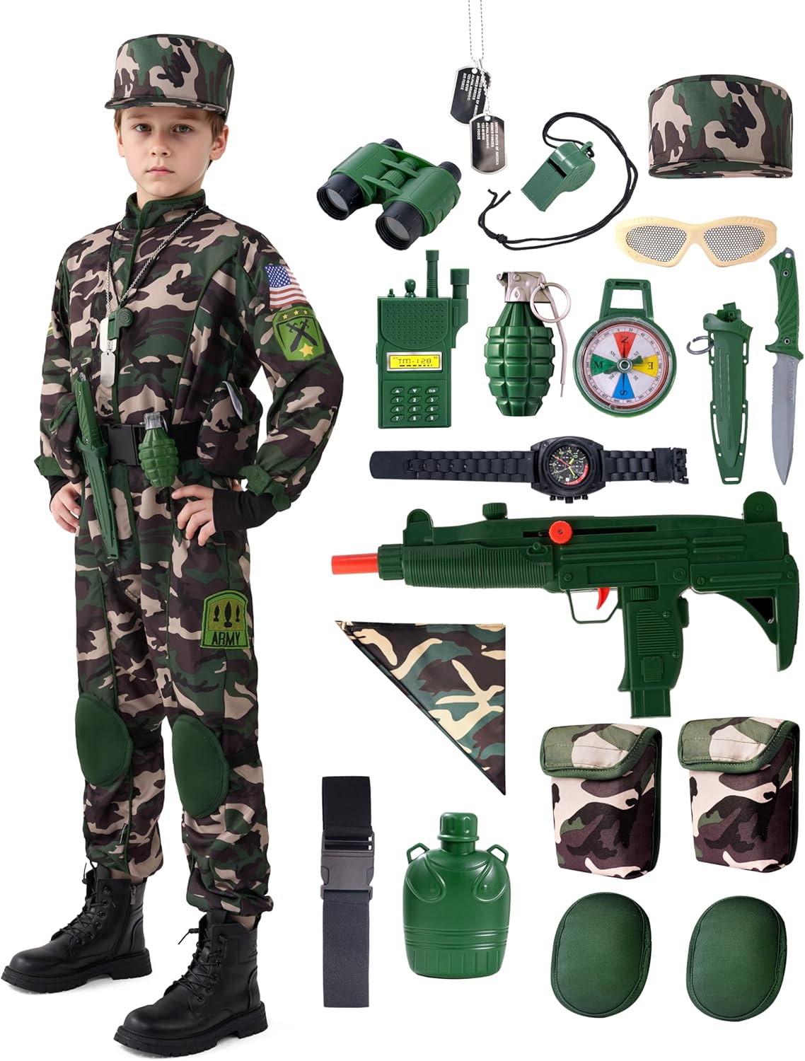 Spooktacular Creations Army Costume for Boys - Military Outfit