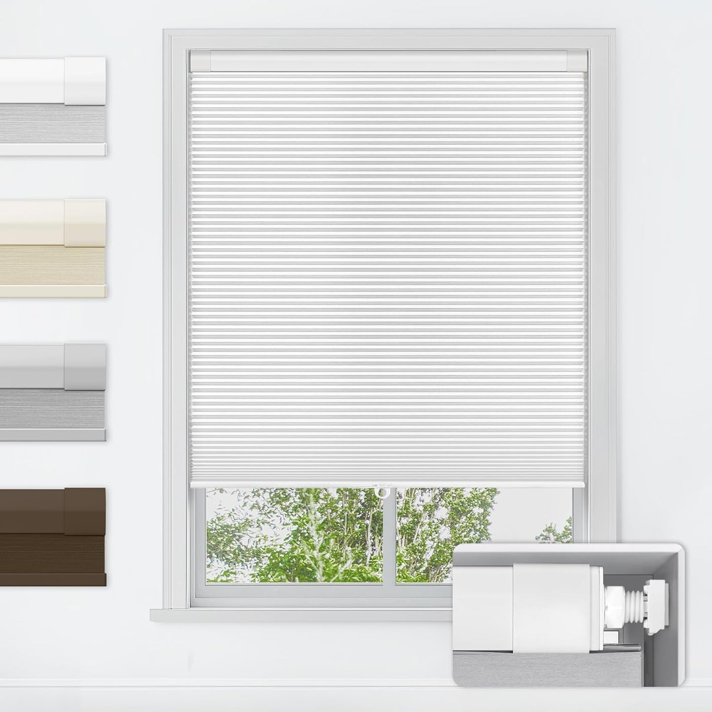 LazBlinds No Tools No Drill Cordless Cellular Shades for Home