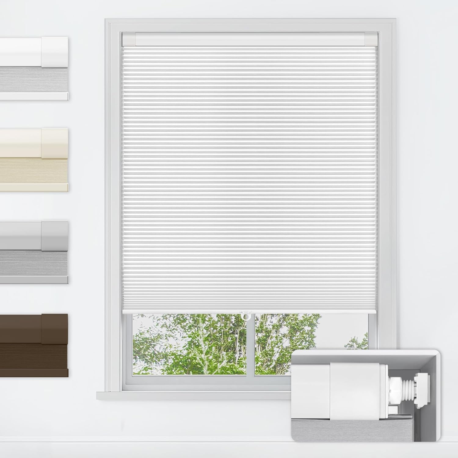 LazBlinds No Tools No Drill Cordless Cellular Shades for Home