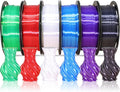 1.75mm Silk Shiny PLA 6-in-1 Basic Colors Bundle Pack - Smooth Silk