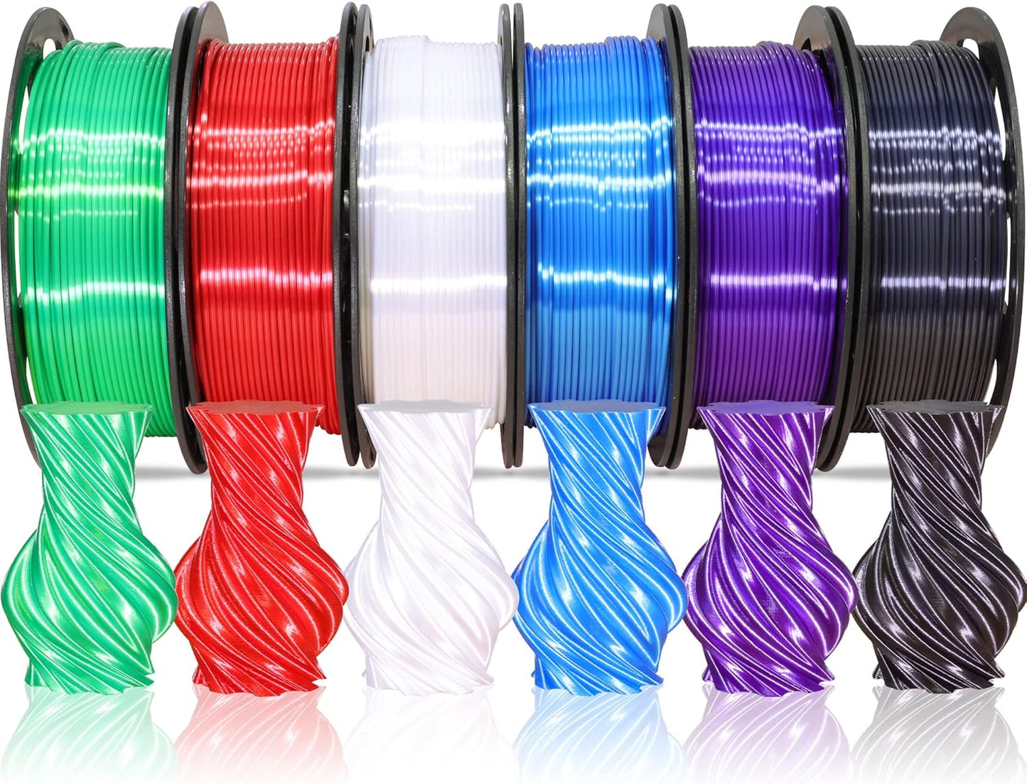 1.75mm Silk Shiny PLA Bundle Pack for Stunning 3D Prints