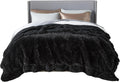 Bedsure GentleSoft Fluffy Black Blanket Queen Size - Warm & Plush