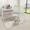 Glass Chair Mat Tempered Glass Office Chair Mat for Carpet or Hardwood
