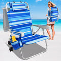 SeaSlep: 5-Position Folding Beach Chair with Cooler, Cup Holder & Storage