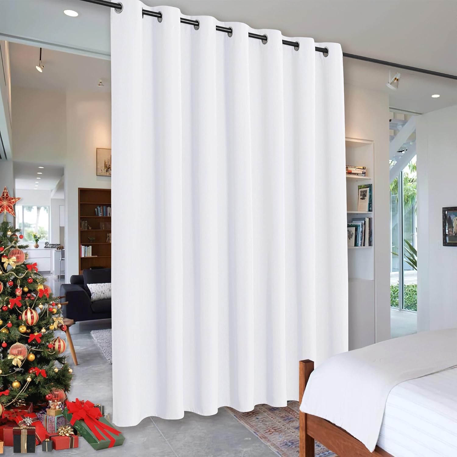 RYB HOME White Room Divider Curtains for Privacy and Style