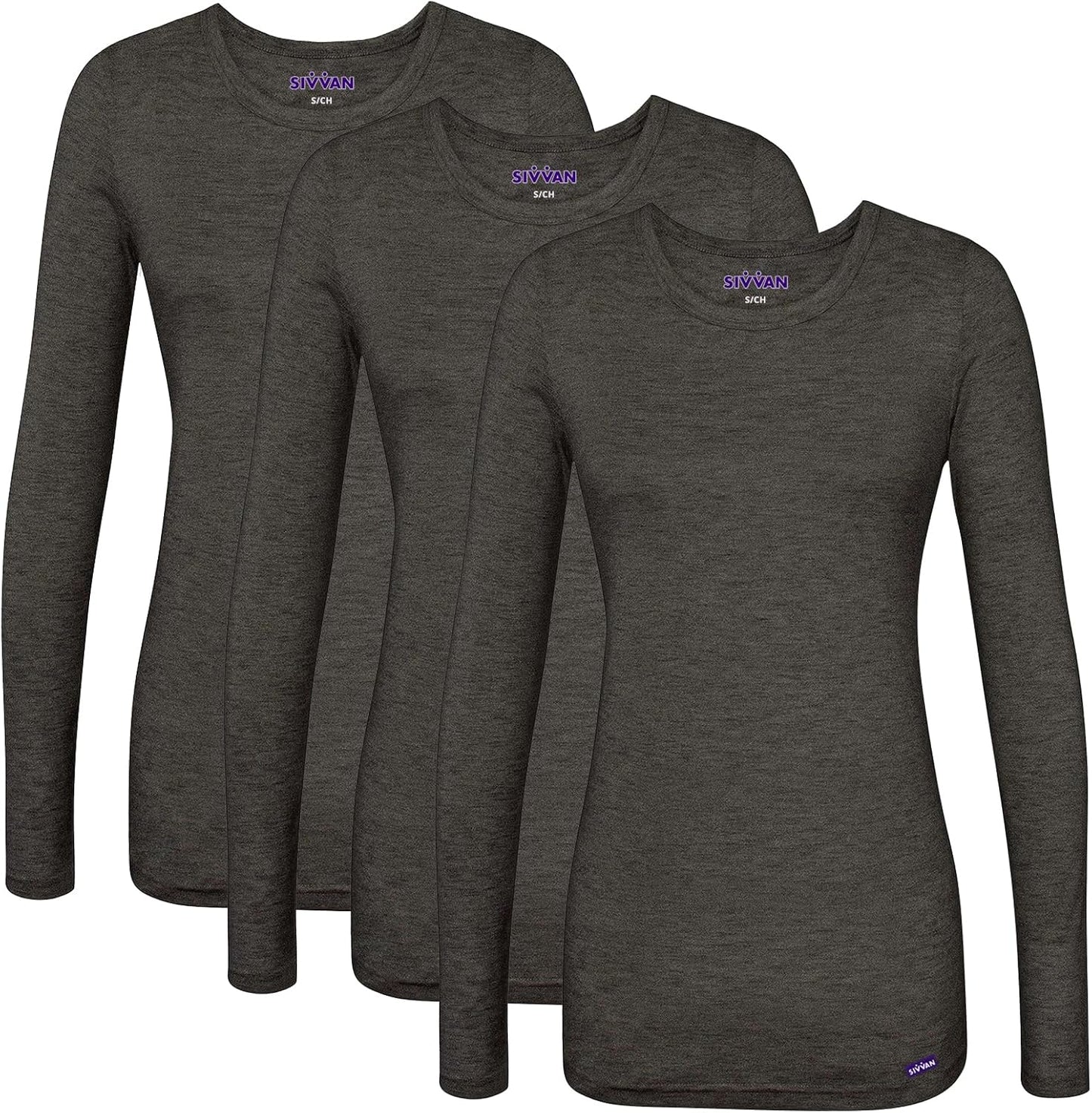 Sivvan Scrubs for Women - Long Sleeve Comfort Underscrub Tee