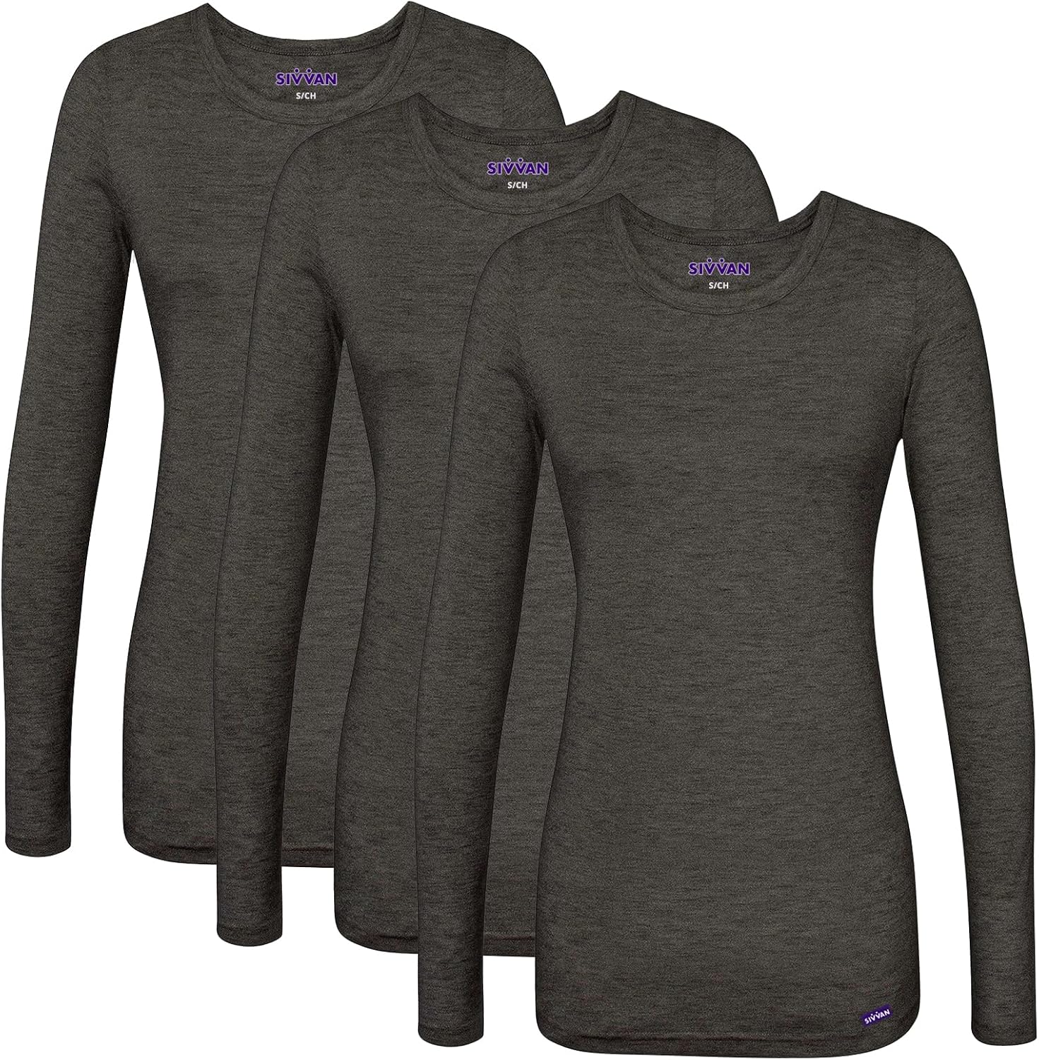 Sivvan Scrubs for Women - Long Sleeve Comfort Underscrub Tee