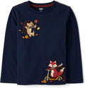 Gymboree Boys and Toddler Embroidered Graphic Long Sleeve T-Shirts