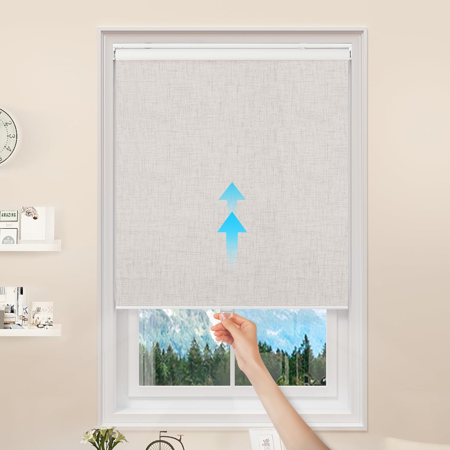 GENIMO 100% Blackout Roller Window Shades for Home and Office