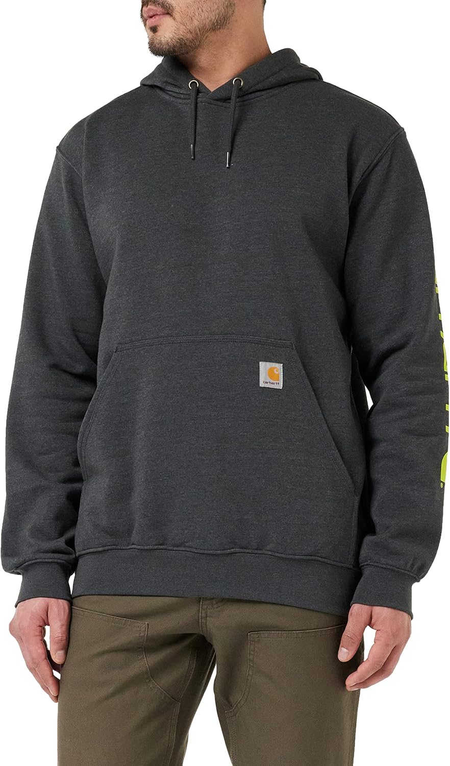 Carhartt Men's Midweight Signature Logo Hoodie for Everyday Wear