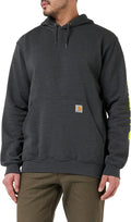 Carhartt Men's Midweight Signature Sleeve Logo Hooded Sweatshirt on
