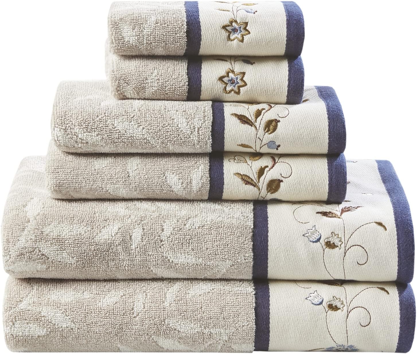 Madison Park Serene 100% Cotton Bath Towel Set for Luxury