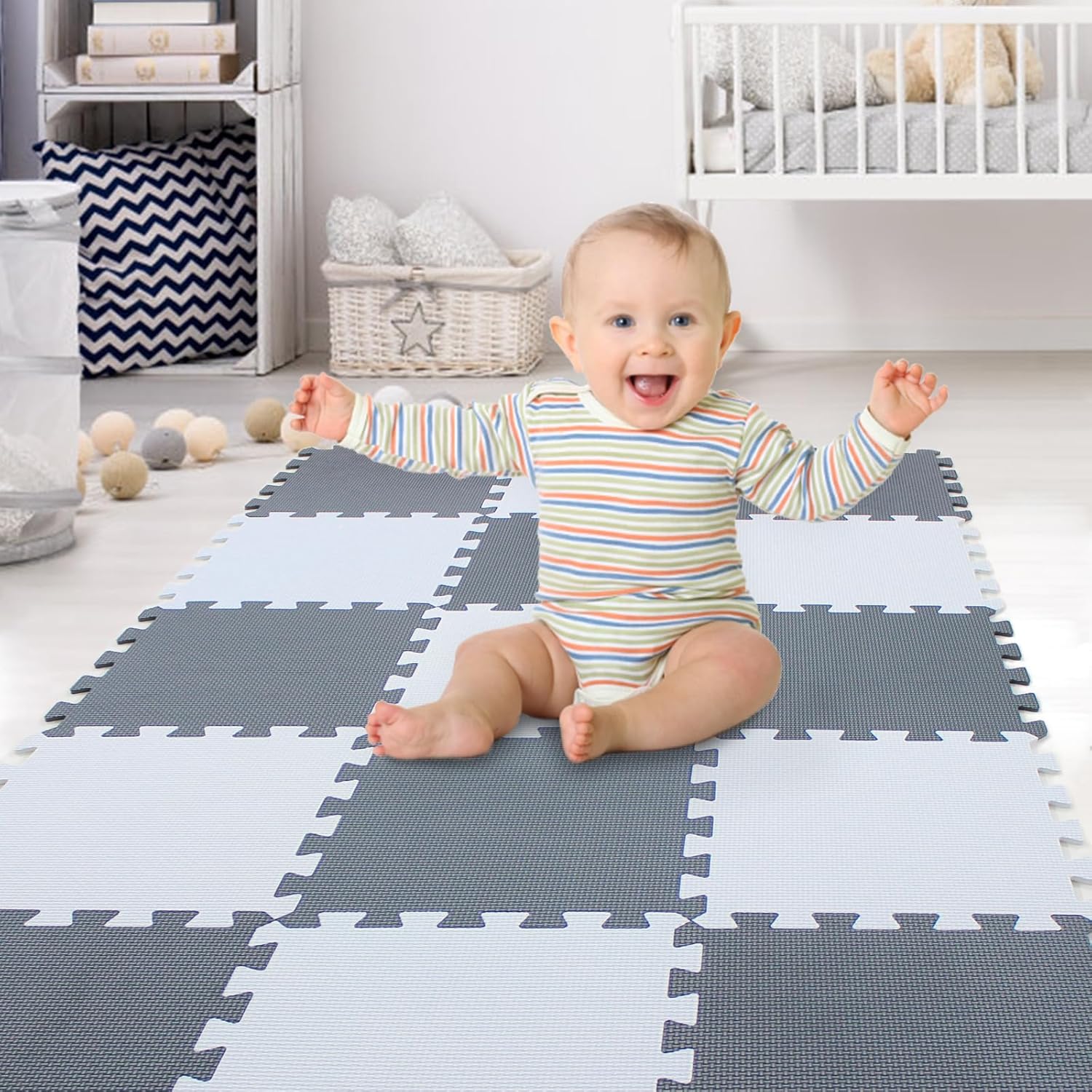 XMTMMD Soft Non-Toxic Foam Baby Play Mat for Creative Play