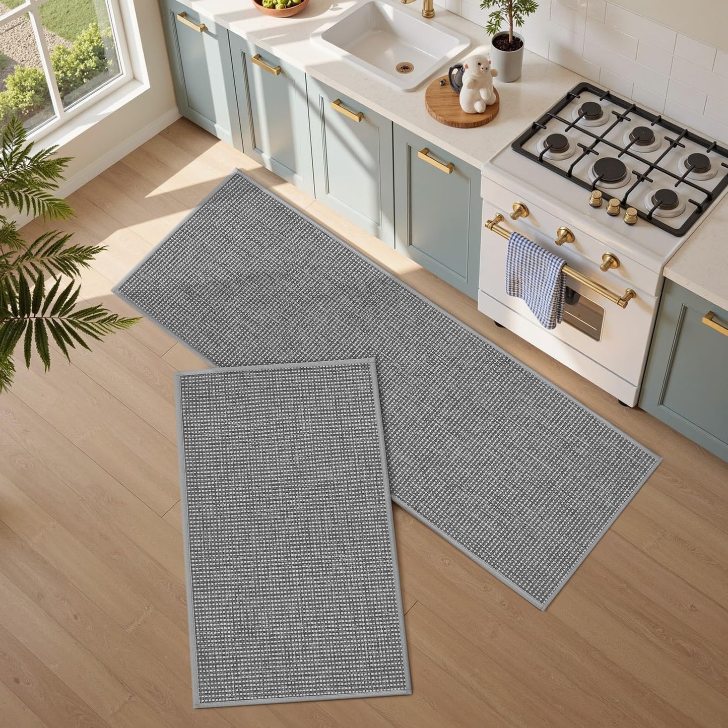 Non Slip Kitchen Rug Sets for Floor Absorbent Runner Mats
