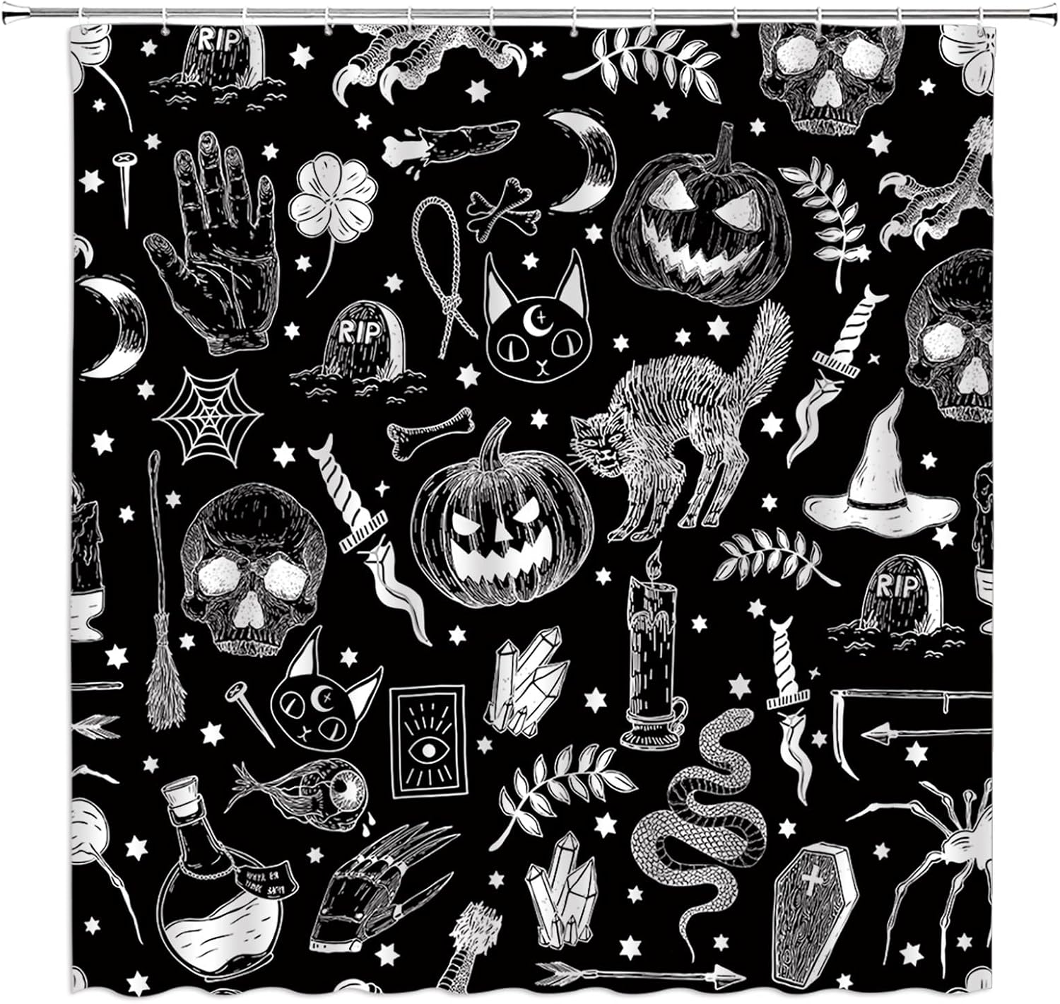 Magic Halloween Shower Curtain - Spooky Chic!