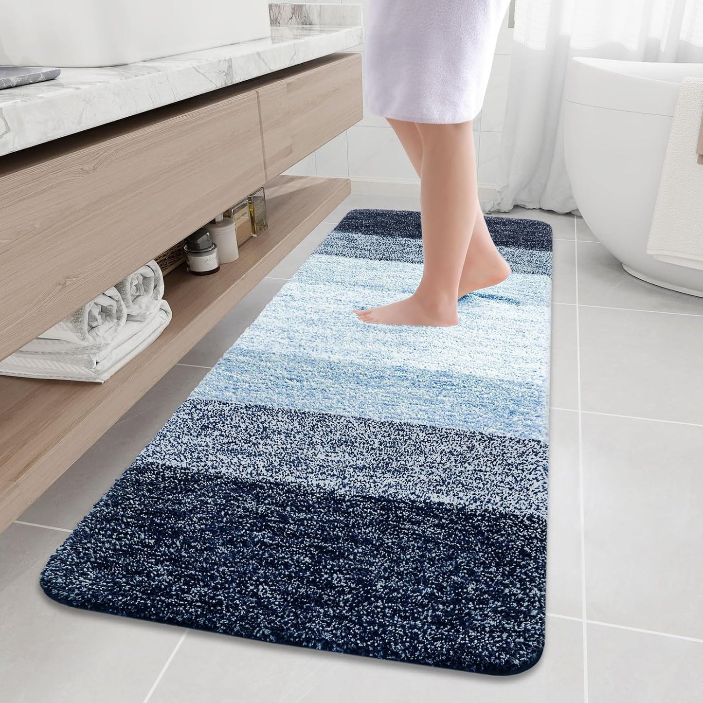 Arotive Microfiber Bathroom Rugs: Soft, Absorbent, Non-Slip Mats
