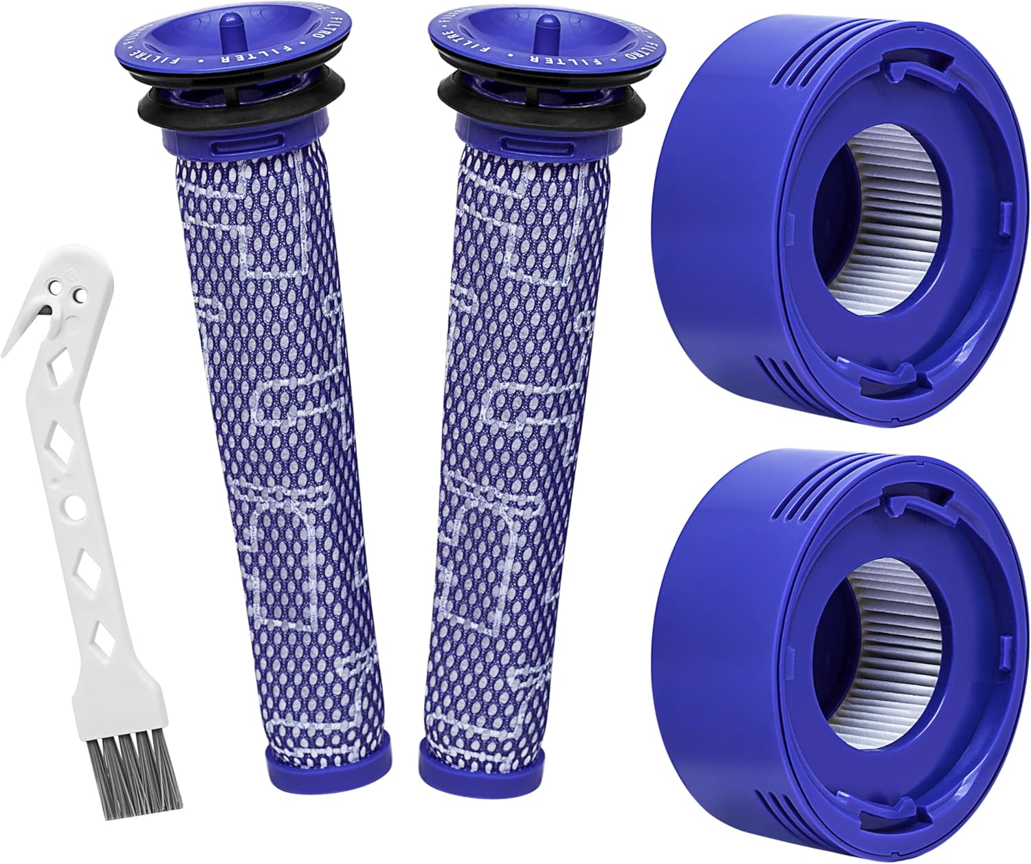 Dyson V7/V8 Filter Kit with Brush - Improved Performance