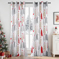 Topfinel 96 in Red Christmas Curtains 2 Panels - Elegant Blackout