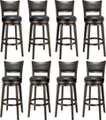 PrimeZone Swivel Bar Stools Set of 8 32 in Tall - Comfortable Bar
