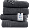DAN RIVER Bath Towels Set of 4 30 x 60 in - Soft, Quick Dry