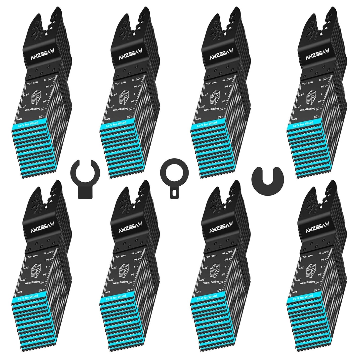 100PCS Chromium Vanadium Steel Saw Blades for Oscillating Tools