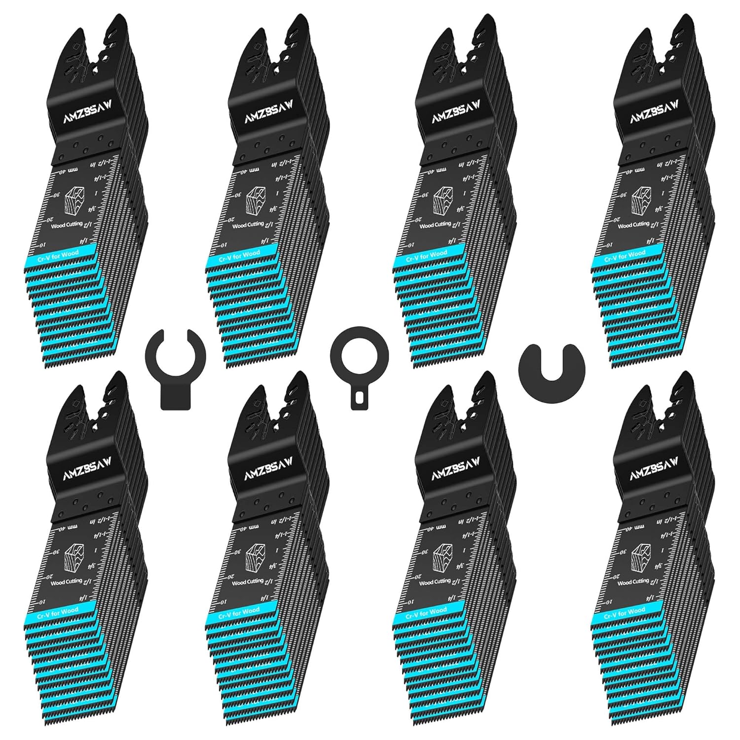 100PCS Chromium Vanadium Steel Saw Blades for Oscillating Tools