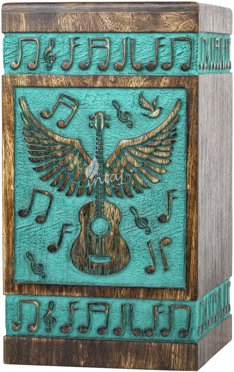 INTAJ Rosewood Guitar Wings Urn for Elegant Memorials