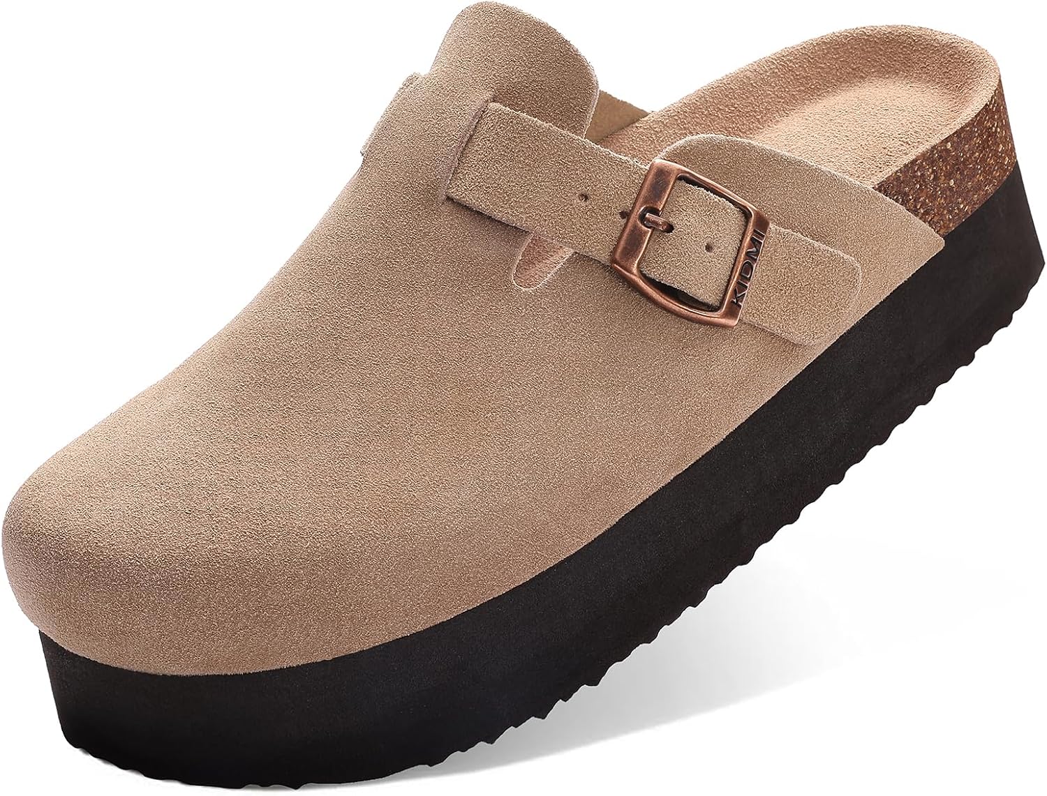 KIDMI Women's Platform Clogs with Cork Footbed for Comfort