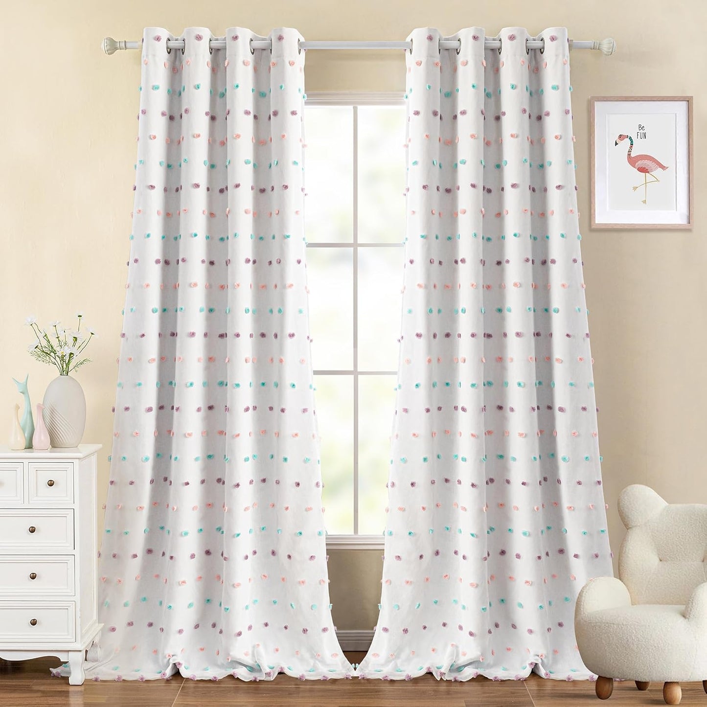 MYSKY HOME Total Blackout Curtains for Living Room 95 Inch Long