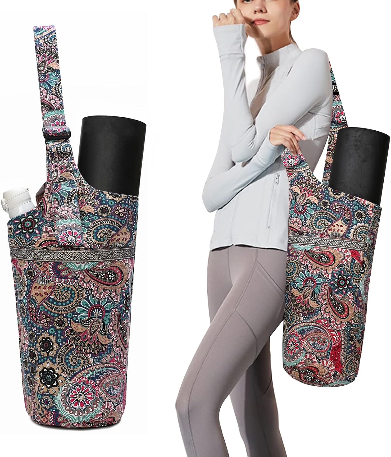 IwIeIaIrI Yoga Mat Bag - Spacious Orga-Pockets