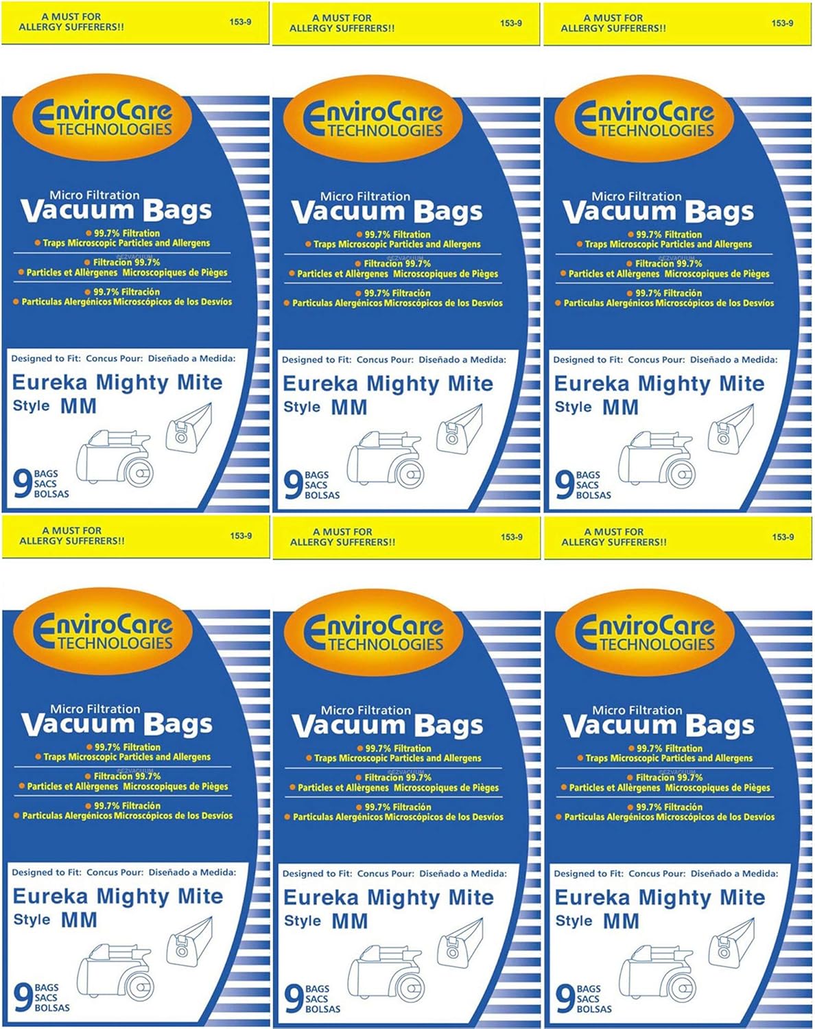 EnviroCare Eureka Style MM Bags (54 Micro Filtration)
