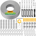 220 FT 1/8ft Wire Rope Kit - Complete Stainless Steel Cable Kit