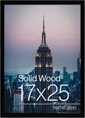 Frame Amo 17x25 Black Solid Wood Poster Frame - Sleek Acrylic Front