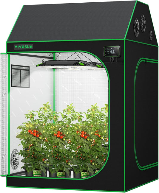 VIVOSUN 4x4 Grow Tent with Observation Window for Hydroponics