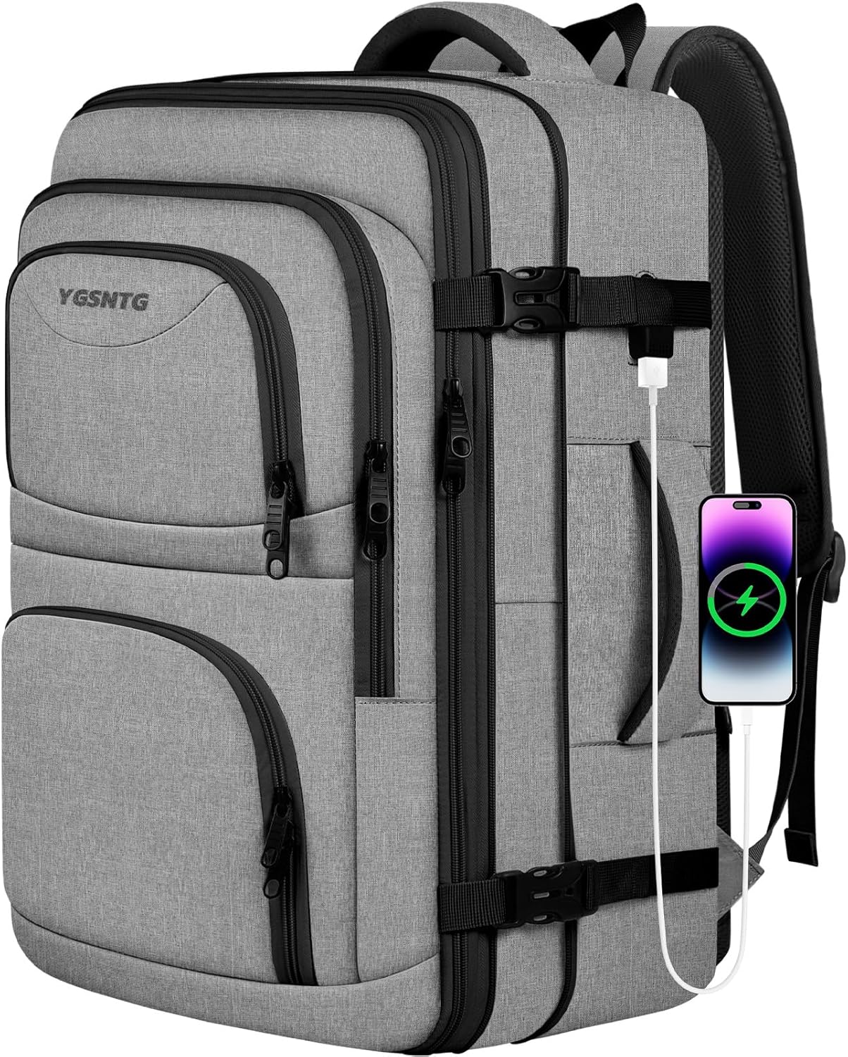 Large Travel Backpack for Women - Expandable 52L Carry On