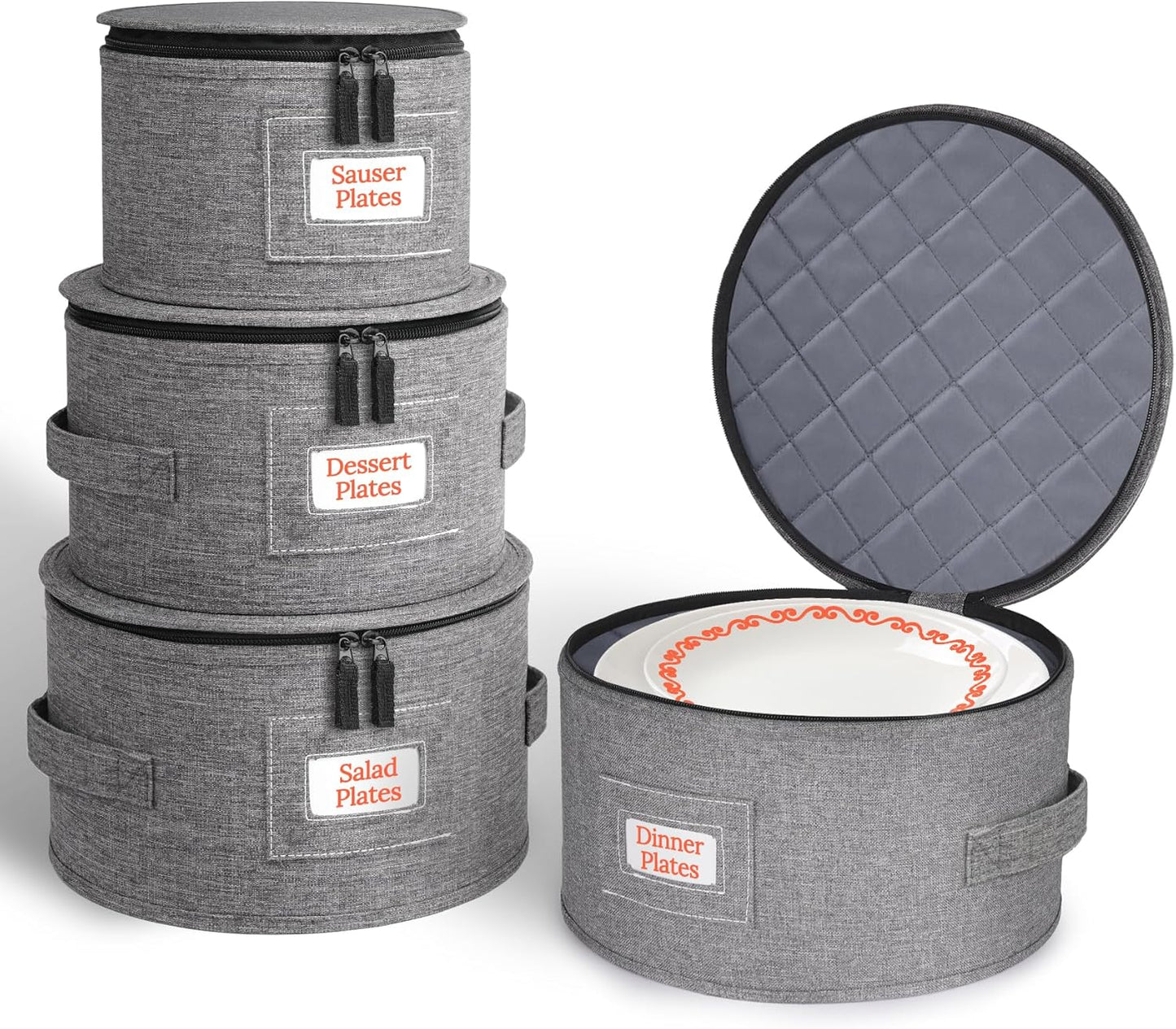 China Storage Containers for Plates and Bowls - 4 Piece Set