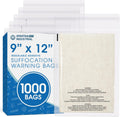 Self Seal Clear Poly Bags 9 x 12 (1000 Count) - Resealable Packaging
